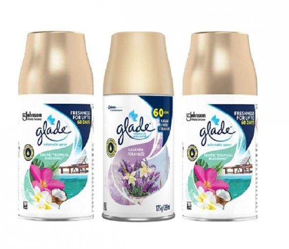 Oda Kokusu  Tropikal Floral   Lavanta Ferahlığı  Tropikal Floral  Yedek Sprey  3 Adet 269 Ml ürün görseli 1