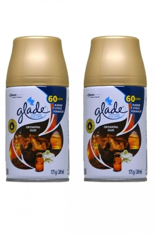 Glade Oda Parfümü Otomatik Sprey Oda Kokusu 60 Güne Kadar Etkili Yedek Oud Oryantal  2 Adet x 269 Ml ürün görseli 1