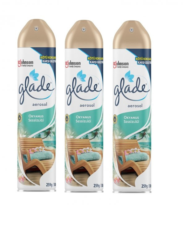GLADE Aerosol Oda Kokusu Okyanus Sessizliği 300 ml x 3 Adet ürün görseli 1