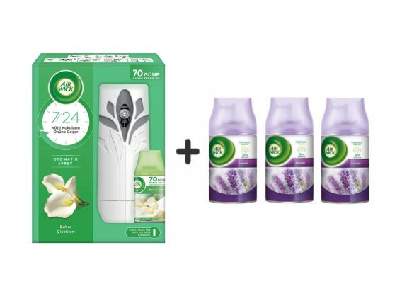 AirWick Oda Kokusu Freshmatic Bahar Çiçekleri Kit + Yedek 250 Ml + Yedek  Lavanta 3 Adet ürün görseli 1