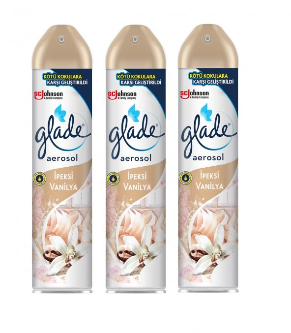 Glade Oda Kokusu Aerosol Ipeksi Vanilya 300 ml x 3 Adet ürün görseli 1