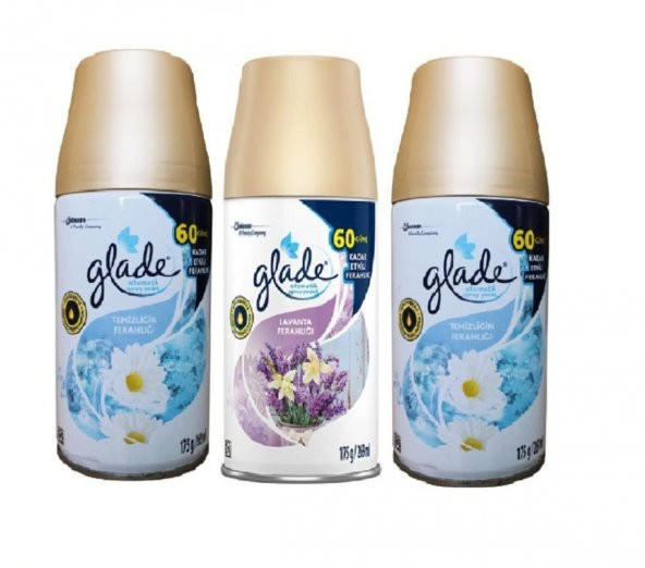 Glade Oda Kokusu  Temizliğin Ferahlığı  Lavanta Ferahlığı  Temizliğin Ferahlığı Yedek Sprey  3 Adet  269 Ml ürün görseli 1