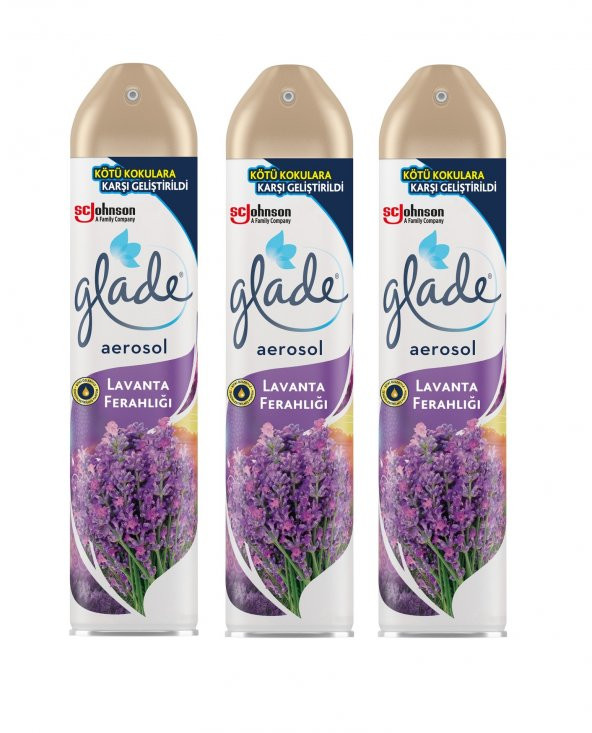 Glade Aerosol Oda Kokusu Lavanta Ferahlığı 300 ml x 3 Adet ürün görseli 1