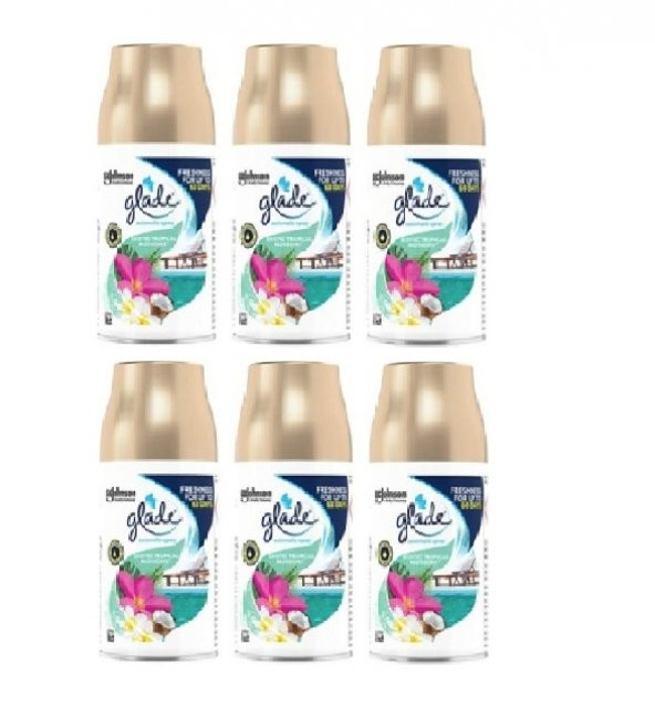 Glade Oda Parfümü Otomatik Sprey Oda Kokusu Bahar Kokuları Yedek Tropikal Floral 6 X 269 ml ürün görseli 1