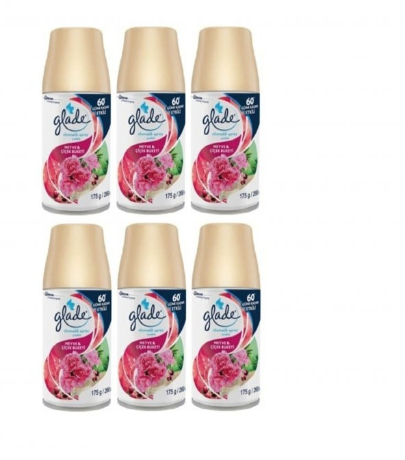 Glade Oda Parfümü Otomatik Sprey Oda Kokusu Bahar Kokuları Meyve & Çiçek Buketi 6 x 269 ml ürün görseli 1