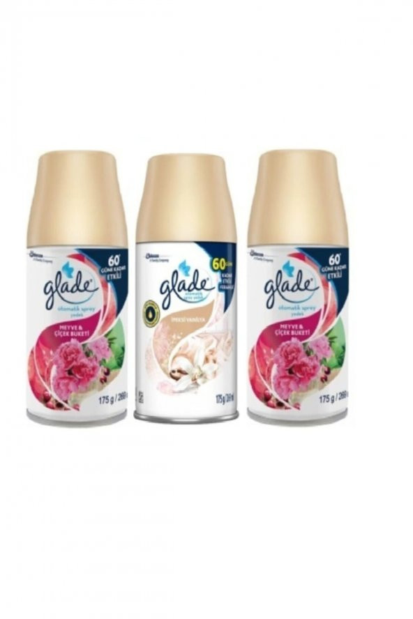 Glade Otomatik Sprey Meyve & Çiçek Buketi Yedek + Ipeksi Vanilya 3 X 269 Ml ürün görseli 1