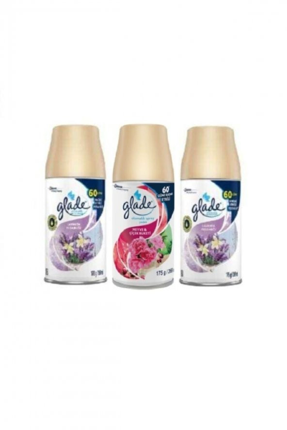 Glade Oda Kokusu  Yedek Sprey  Lavanta Ferahlığı + Meyve & Çiçek Buketi Yedek 3 X 269 Ml ürün görseli 1