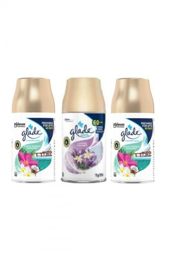 Otomatik Sprey Oda Kokusu Yedek Tropikal Floral  + Lavanta Ferahlığı 3 X 269 Ml ürün görseli 1