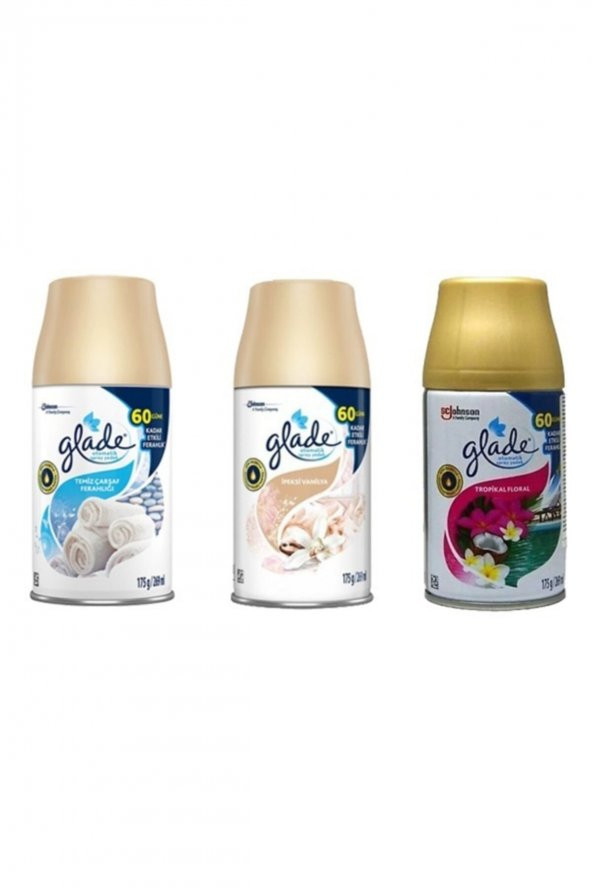 Otomatik Sprey Oda Kokusu Yedek Tropikal Floral+ Temizliğin Ferahlığı+ İpeksi 3 X 269 Ml ürün görseli 1
