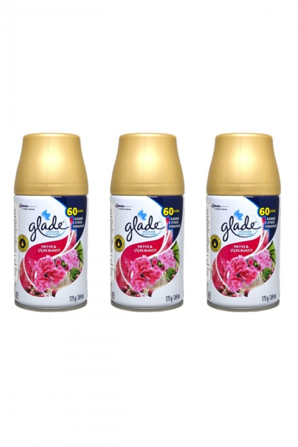 Yedek Sprey Oda Kokusu Meyve & Çiçek Buketi 269 Ml X 3 Adet ürün görseli 1