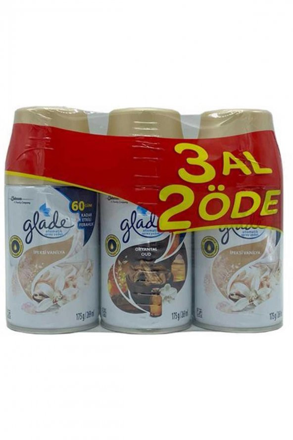 Oda Kokusu Otomatik Sprey 269 ml X 3lü Paket Ipeksi Vanilya Oryantal Oud 86907846157 ürün görseli 1
