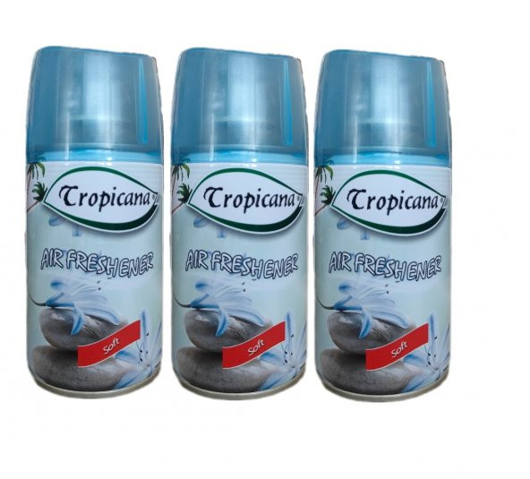 Tropicana Air Freshener Oda Kokusu Soft Yumuşak Bahar Çiçekleri  Yedek Parfüm Spreyi 260 Ml x 3 Adet ürün görseli 1