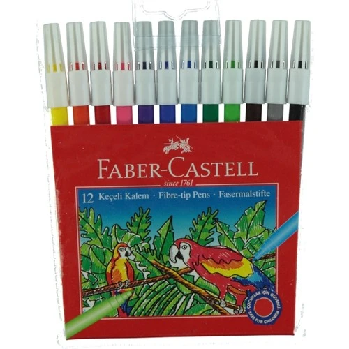 Faber Castell Keçeli Kalem 12 Renk Yıkanabilir ürün görseli 1