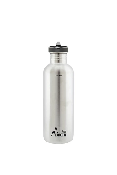 Laken Çelik 18/8 Flow Basic Şişe 1L - Çelik LKBSF100 ürün görseli 1