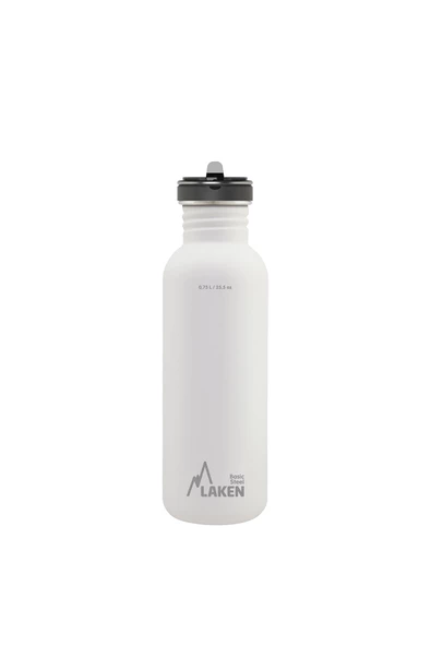 Laken Çelik 18/8 Flow Basic Şişe 0,75L - Beyaz LKBSF75BL ürün görseli 1