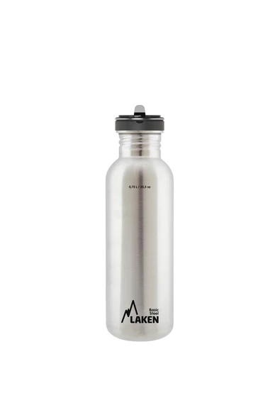 Laken Çelik 18/8 Flow Basic Şişe 0,75L - Çelik LKBSF75 ürün görseli 1