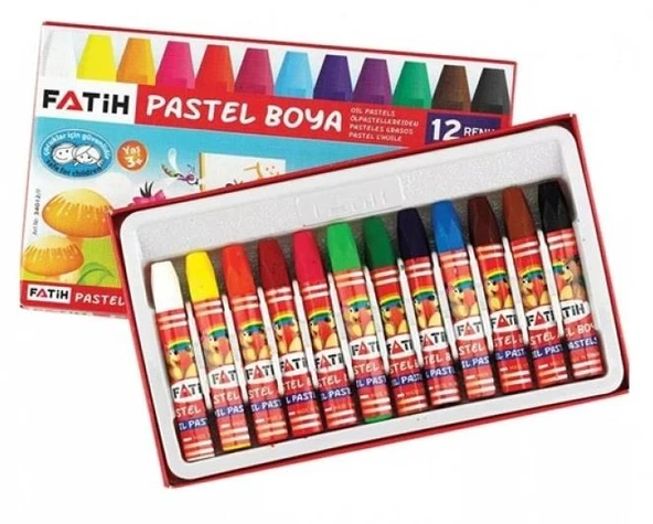 Fatih Pastel Boya 12 Renk - Resim 2