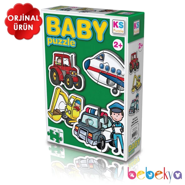 Baby Puzzle Büyük Parçalı Eğitici Bebek Yapbozu Erken Çocukluk Dönemi İlk Yapbozum Serisi Meslekler ve Taşıtlar ürün görseli 1