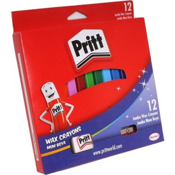 PRİTT JUMBO 12 Lİ ÜÇGEN MUM BOYA ürün görseli 1
