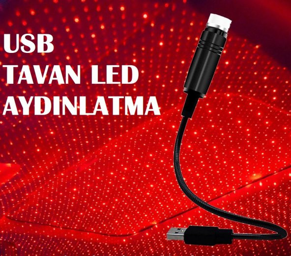 Usb li gece lambası Tavan Led Aydınlatma Kırmızı ürün görseli 1