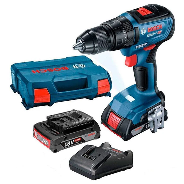 Bosch GSB 18v 50 Kömürsüz Akülü Darbeli Matkap 2x2Ah 06019H5100 ürün görseli 1