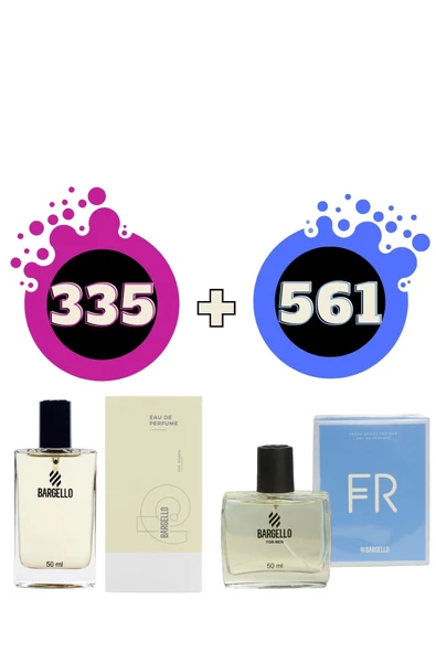 335 Edp Floral 50 ml Kadın Parfüm + 561 Edp Fresh 50 ml Erkek Parfüm Seti ürün görseli 1
