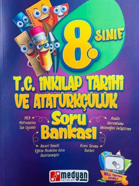 8. Sınıf T.C. İnkılap Tarihi ve Atatürkçülük Soru Bankası Medyan Yayınları ürün görseli 1