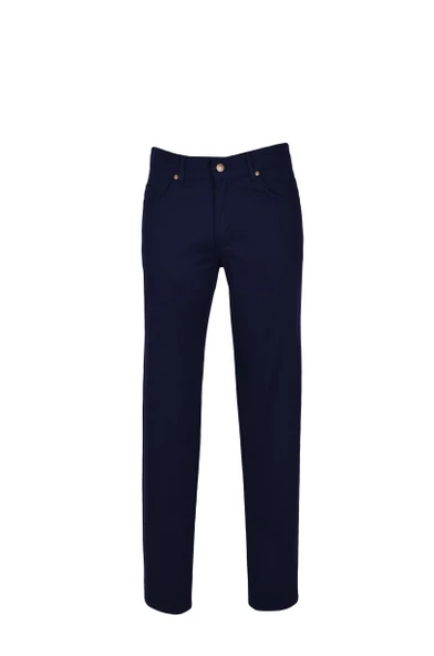Cengiz İnler Fermuarlı 5 Cep Slim Fit Armürlü Erkek Kanvas Pantolon ürün görseli 1