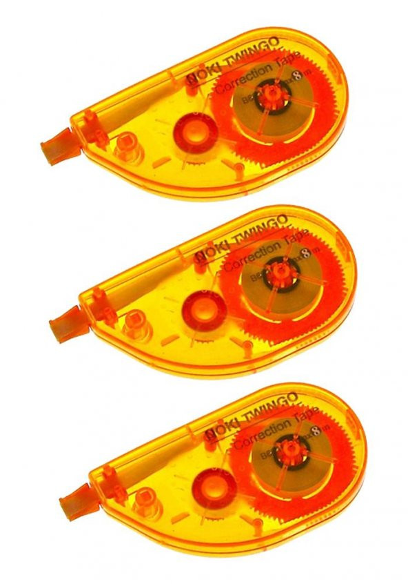 Şerit Daksil 5mmx8 Metre 3 Adet Şerit Düzeltici Twingo Şerit Silici Correction Tape ürün görseli 1