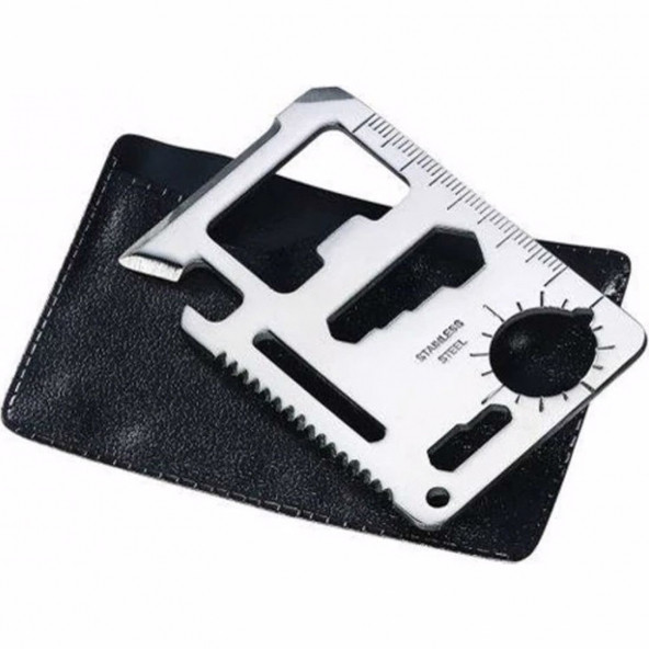 Pratik Çelik Acil Durum Kartı Survival Kit (11 in 1) ürün görseli 1