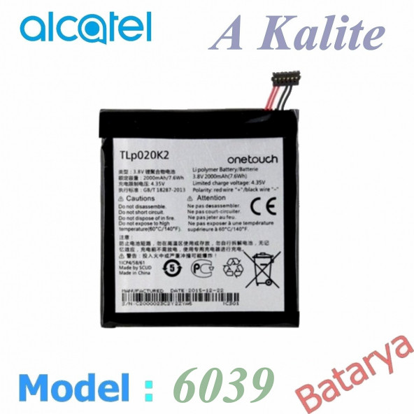Alcatel 6039 / Tlp020K2 Batarya One Touch İdol 3 - 4.7 Pil Batarya ürün görseli 1