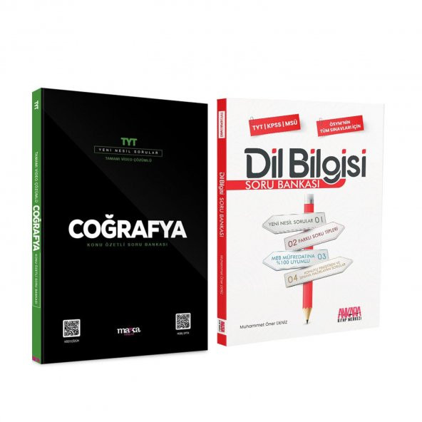 Marka Yayınları TYT Coğrafya ve AKM Dil Bilgisi Soru Bankası Seti 2 Kitap ürün görseli 1