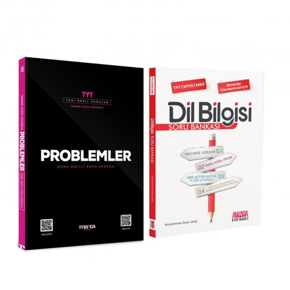Marka Yayınları TYT Problemler ve AKM Dil Bilgisi Soru Bankası Seti 2 Kitap ürün görseli 1