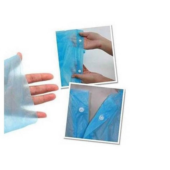 Tek Kullanımlık Çıtçıtlı Yağmurluk ( 5 Adet ) - Resim 3