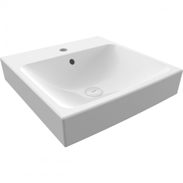 Bocchi Scala TezgahÜstü Lavabo 48x48 Parlak Beyaz 1076-001-0126 ürün görseli 1