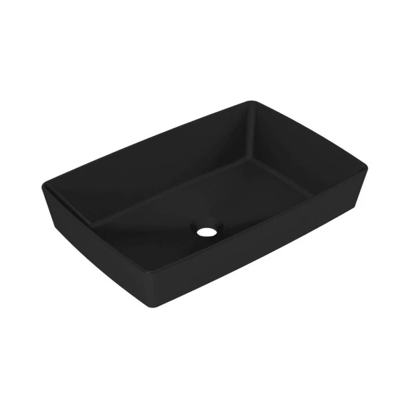 Serel Rita 39x59 cm Tezgah Üstü Çanak Lavabo-Mat Siyah RT47DXL050H ürün görseli 1