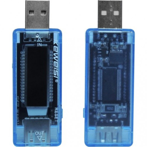Keweisi Usb Voltmetre Ampermetre Usb Şarj Kapasitesi Test Cihazı A74. ürün görseli 1
