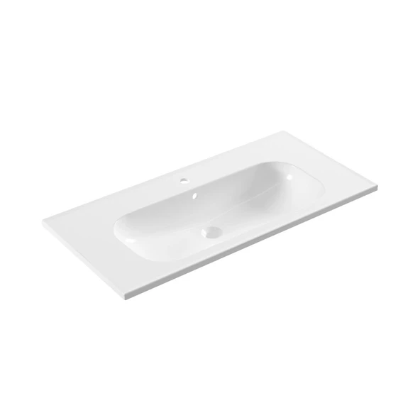 Serel Nita 48x100 cm Mobilya Uyumlu Etajerli Lavabo NT40TDS110H ürün görseli 1