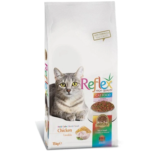 Reflex Multi Color Tavuklu Yetişkin Kedi Maması 15kg ürün görseli 1