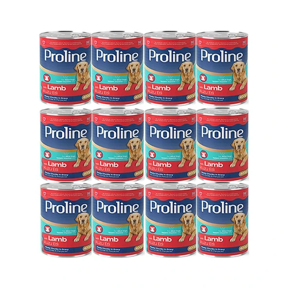 Pro line Kuzu Etli Yetişkin Köpek Konservesi 400 Gr 12 Adet ürün görseli 1