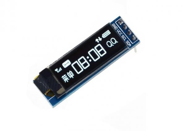 128x32 Oled Lcd Ekran 0.91 Inch SSD1306 Beyaz(Arduino Uyumlu) ürün görseli 1