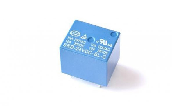 Röle 24VDC 250v 10A 5 Pin SRD SL C RELAY Mavi ürün görseli 1