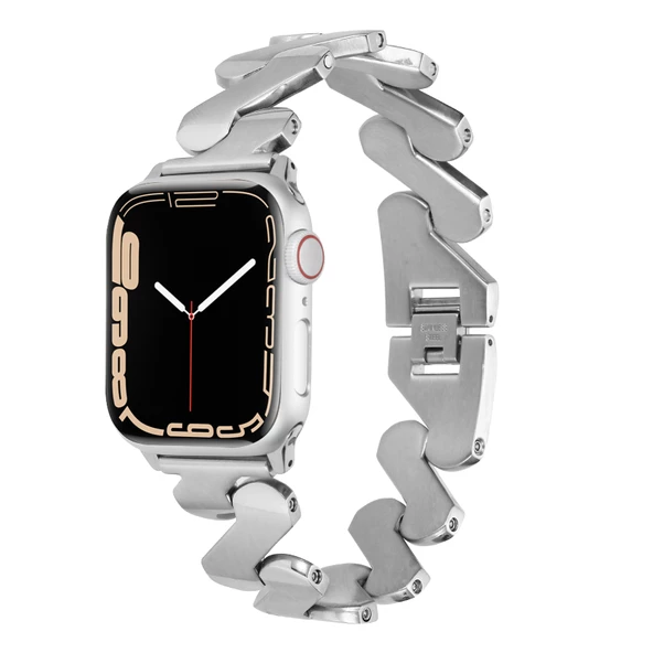Apple Watch 44mm Kordon KRD-80 Metal Kordon - Resim 11