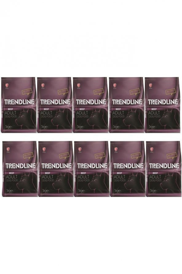 Trendline Biftekli Yetişkin Köpek Maması 1 Kg 10 Adet ürün görseli 1