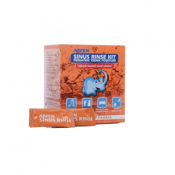 Abfen Sinus Rinse Kit Pediatric Yedek Poşetler Yüksek Hacimli Nazal Yıkama 50’li ürün görseli 1