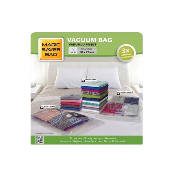 Magic Saver Vakum Torba tek  'li Large( 50x70 Cm) ürün görseli 1