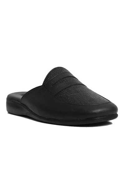 Pierre Cardin 288-2 Erkek Damat Çeyiz Kroko Siyah Deri Terlik ürün görseli 1