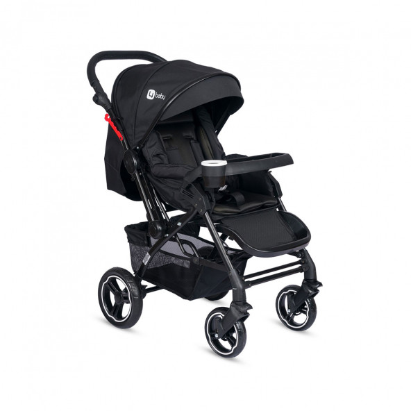 4 Baby Active Plus Sky Çift Yönlü Bebek Arabası Siyah ürün görseli 1