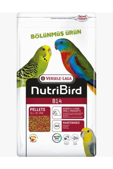 Nutribird B14 (%14 PROTEİN) Pelet Yem - 1kg Deneme Paketi (AÇIK Ü.) ürün görseli 1