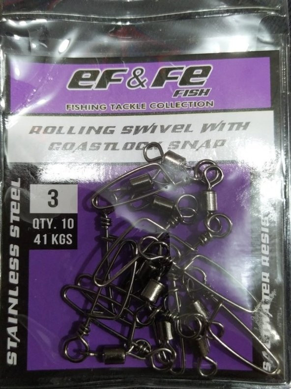 EFFE KLİPS  Rolling Swivel Coastlock Snap PAKET - Resim 2